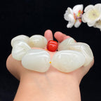 和田玉白玉籽料【精品手串】（96.4g）