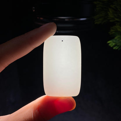 和田玉羊脂白玉无事牌（24.8g）