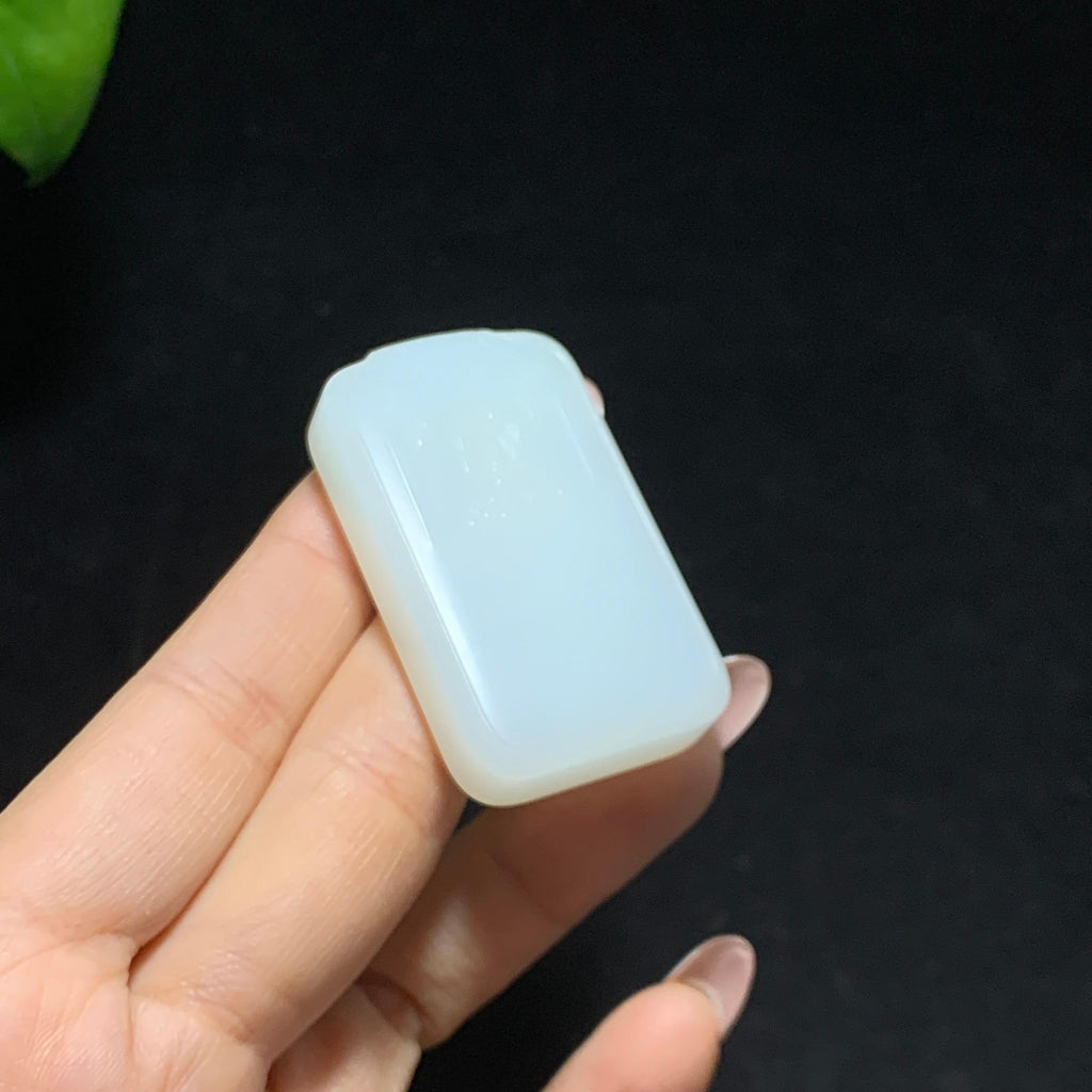 毕业级和田羊脂白玉无相佛挂件（43.0g）
