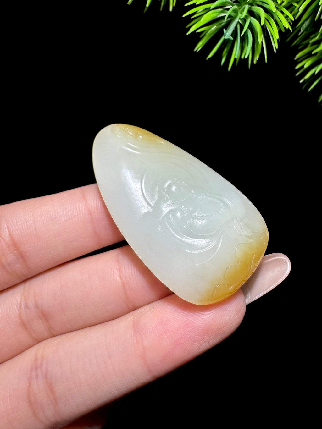 和田玉糖白玉佛公（26.3g）