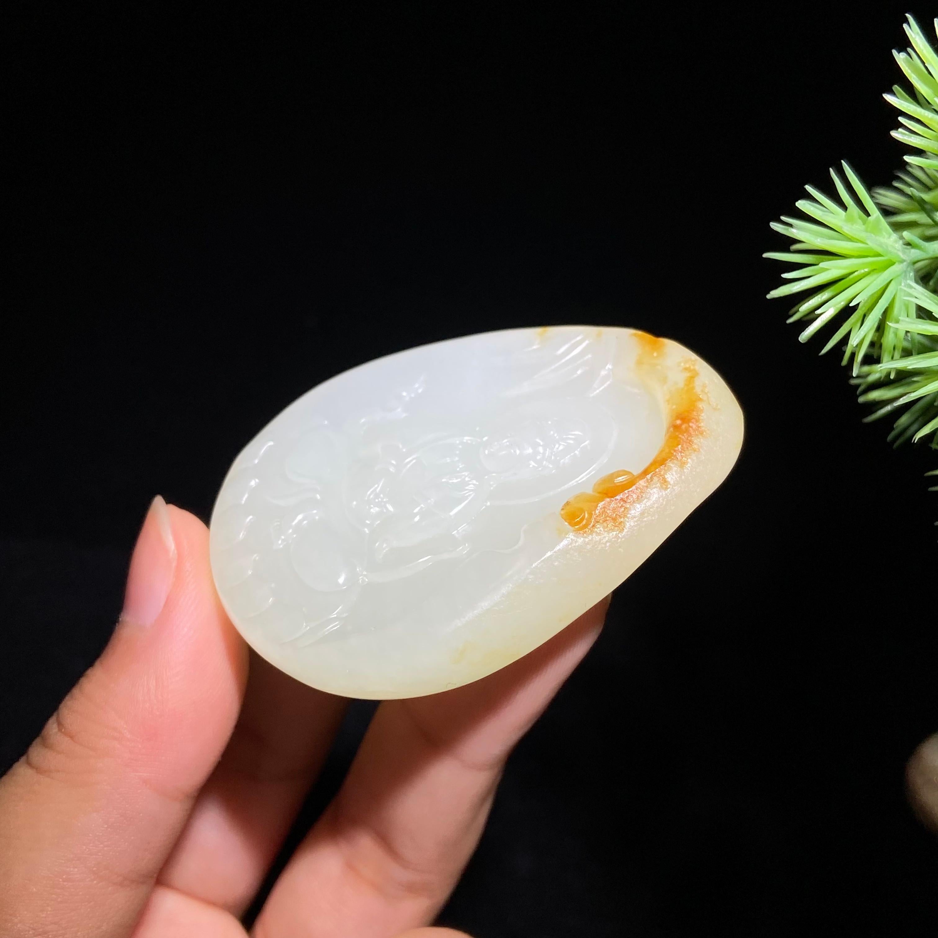 和田玉籽料观音（49.4g）
