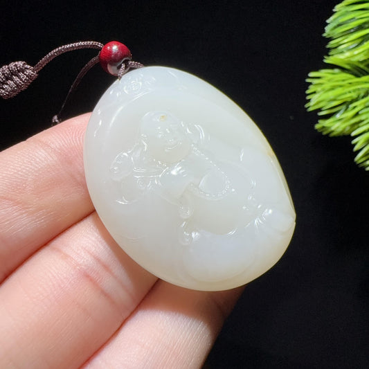 和田玉籽料佛公（33.3g）
