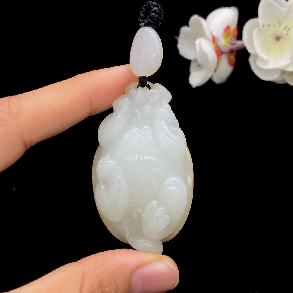 和田玉籽料【龙龟】挂件（60.8g）
