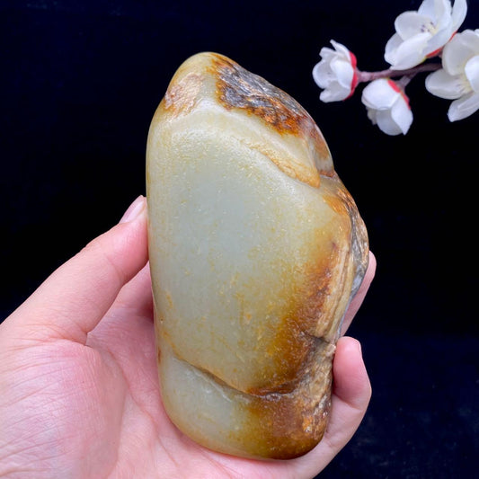 和田玉洒金皮籽料原石（642.6g）