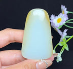 和田玉糖白料平安无事牌（54.2g）