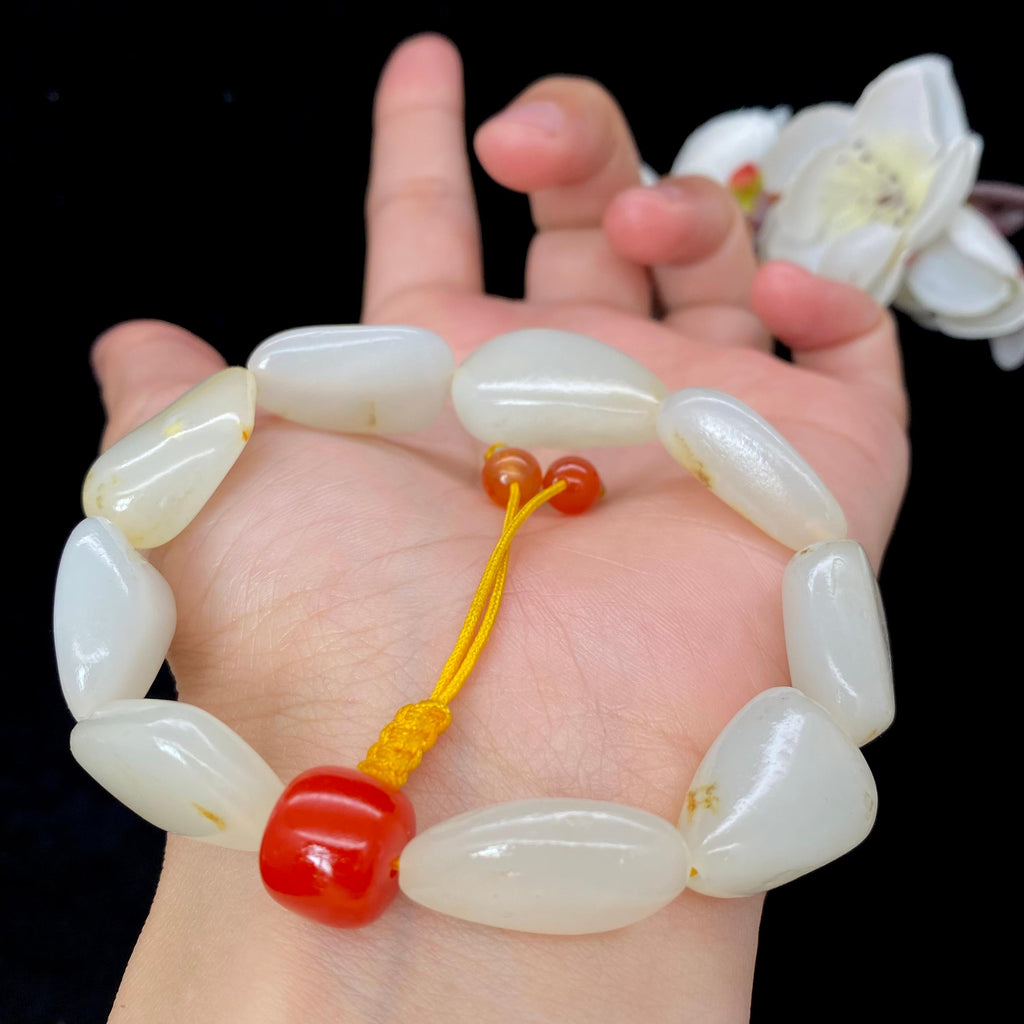 和田玉白玉籽料【精品手串】（43g）