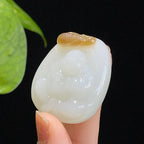 和田玉糖羊脂玉弥勒佛2607100010（36.4g）