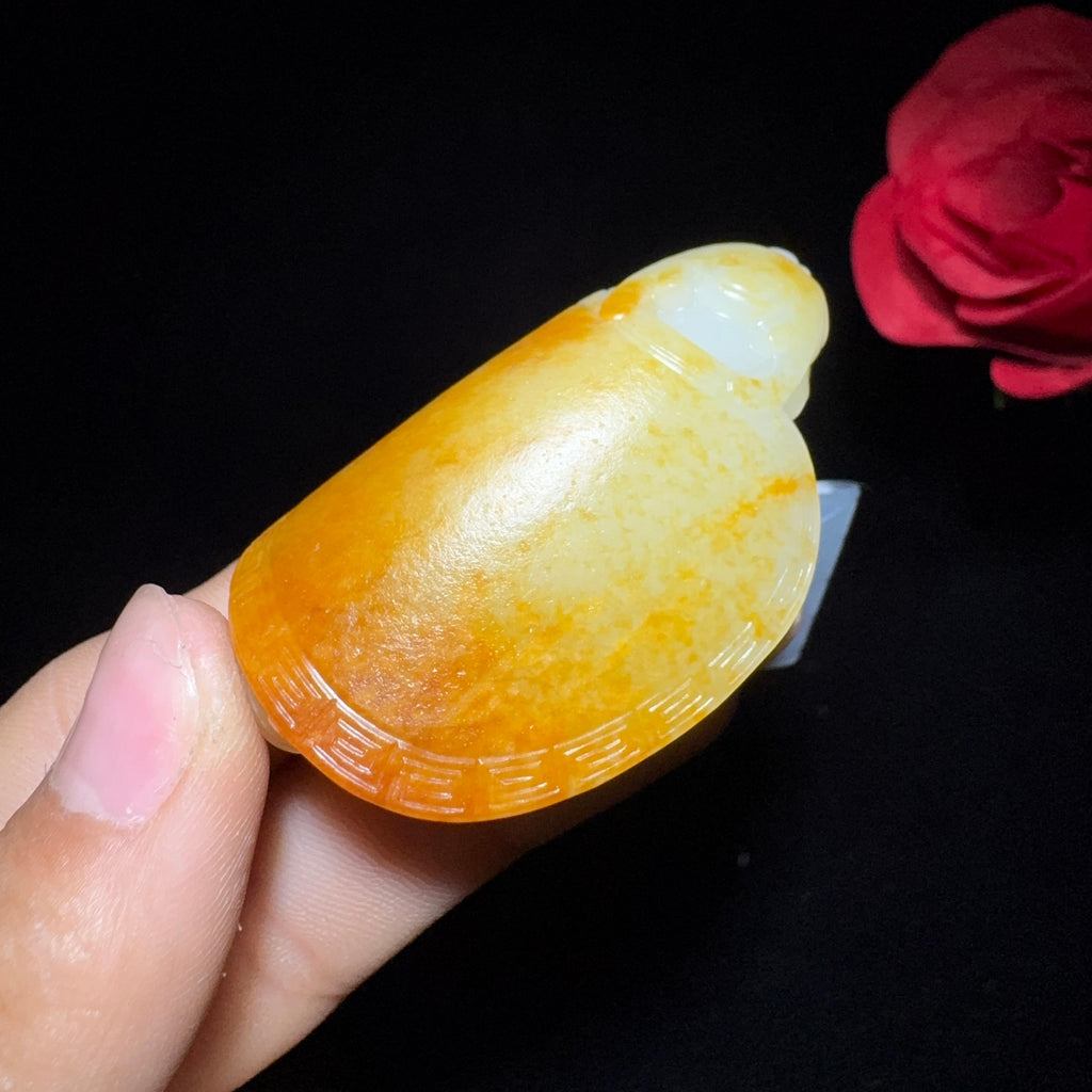 和田玉籽料龙龟挂件（62.5g）