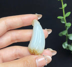 和田玉糖白料玉莲花（15.2g）