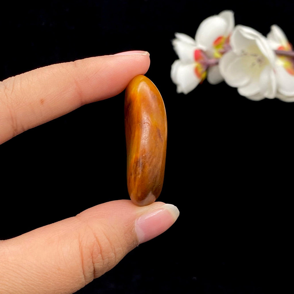 和田玉黄沁皮籽料挂件（21.2g）