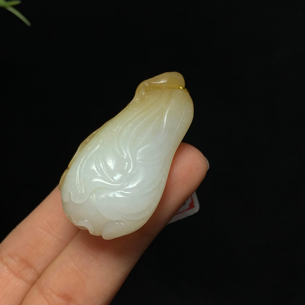 新疆且末糖白玉白菜挂件（23.7g）