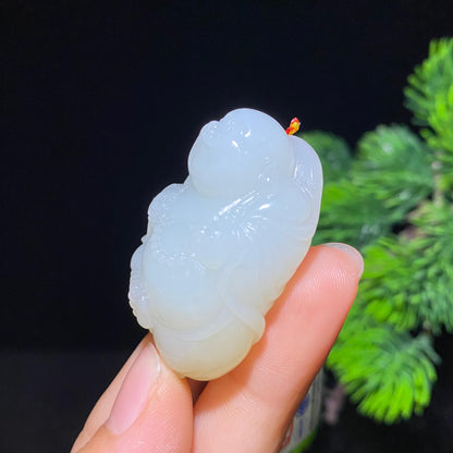 和田白玉佛公挂件（34.5g）