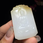 和田玉糖白大日如来挂件（43.4g）