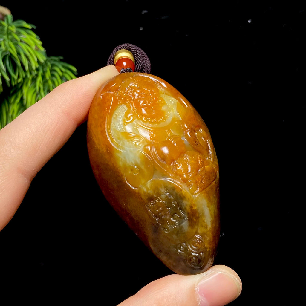 和田玉籽料财神（103.0g）