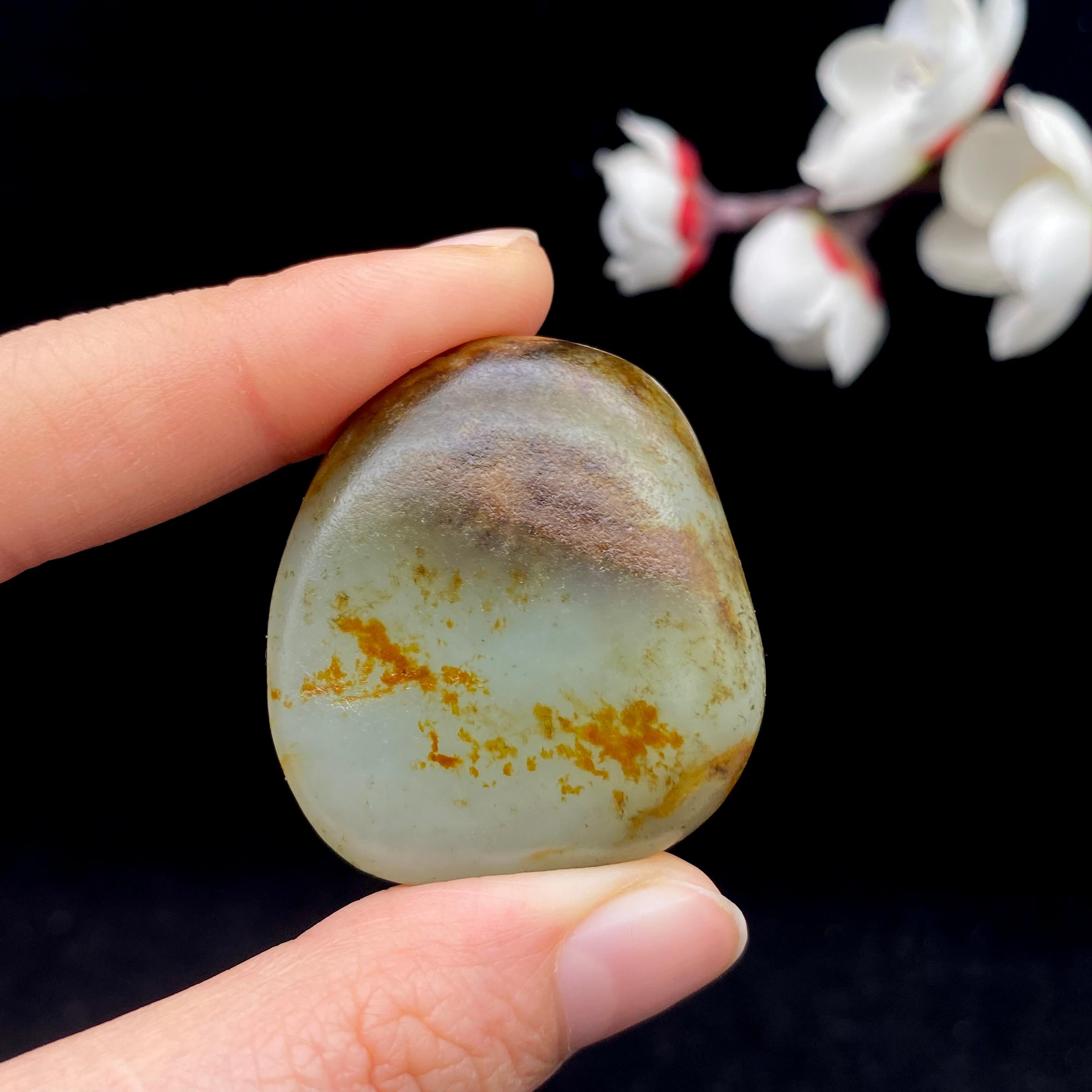 和田玉洒金皮籽料挂件（30.4g）