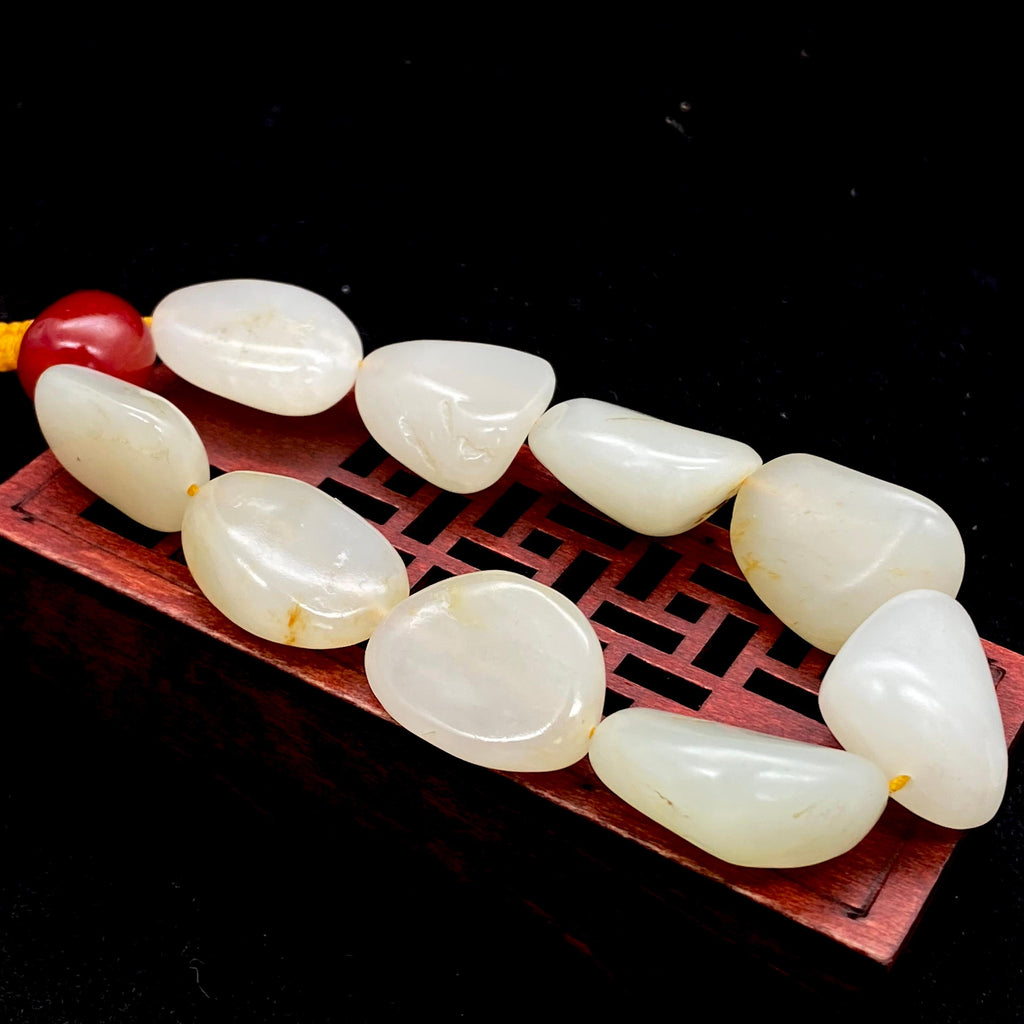 和田玉-白玉【精品手串】（66.4g）
