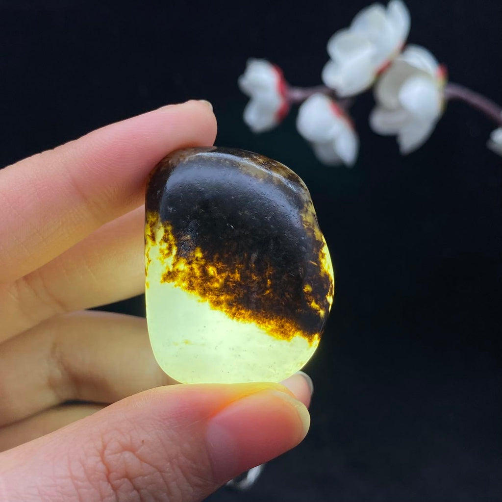 和田玉黑秋梨皮籽料挂件（27g）
