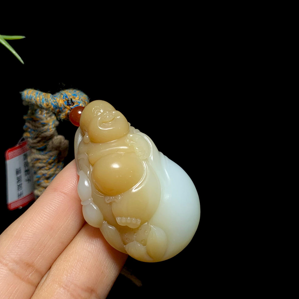 和田山料糖白玉佛公挂件（35.8g）