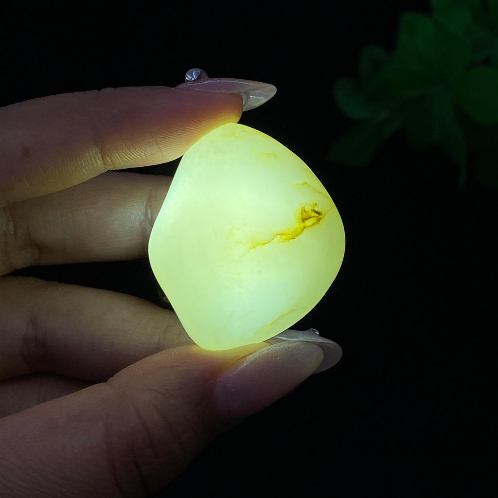 和田玉白玉带黄皮籽料挂件（25g）