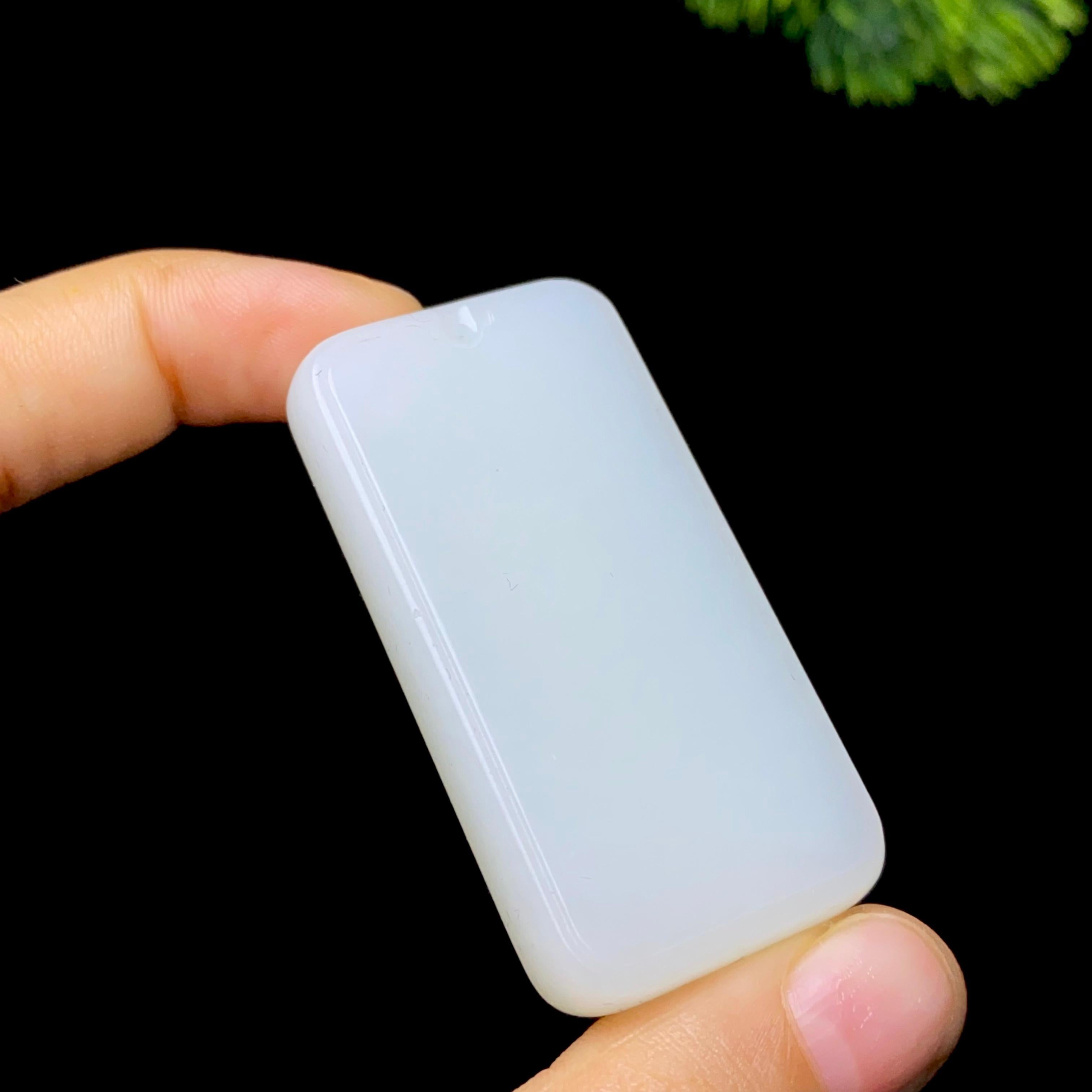 和田玉白玉无事牌（34.8g）