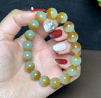 新疆和田玉且末元宝糖圆珠手串（42.6g）