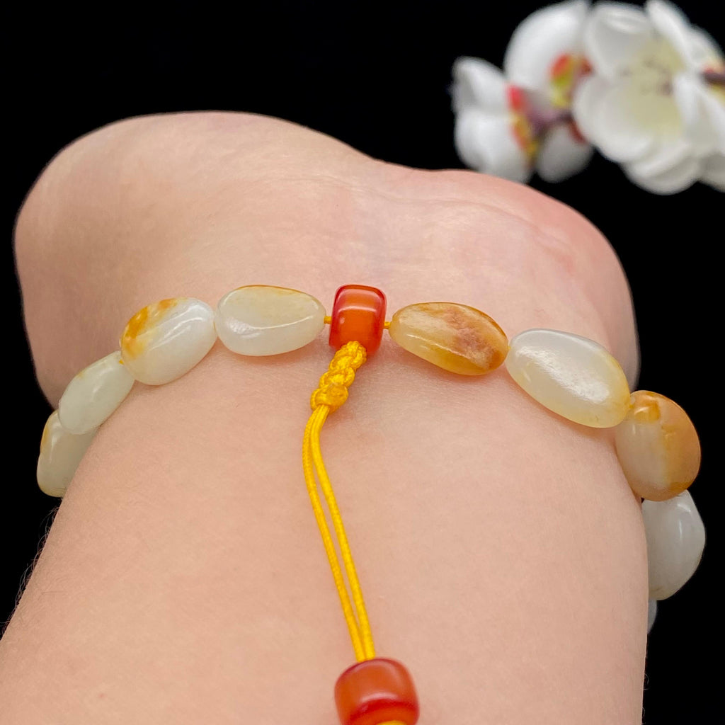 【超值推荐】和田玉洒金皮籽料【精品手串】（19.3g）