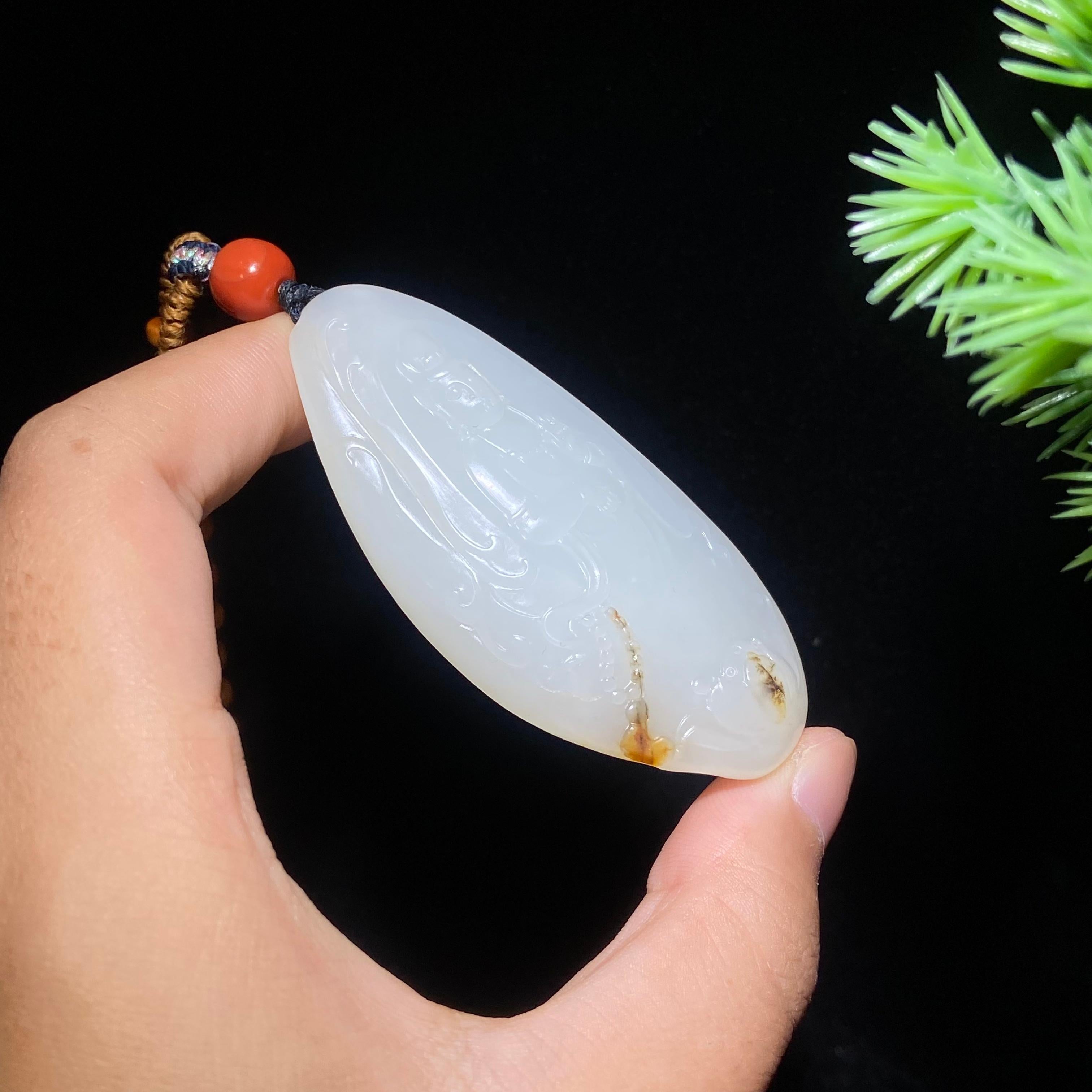 和田玉籽料观音（39.9g）