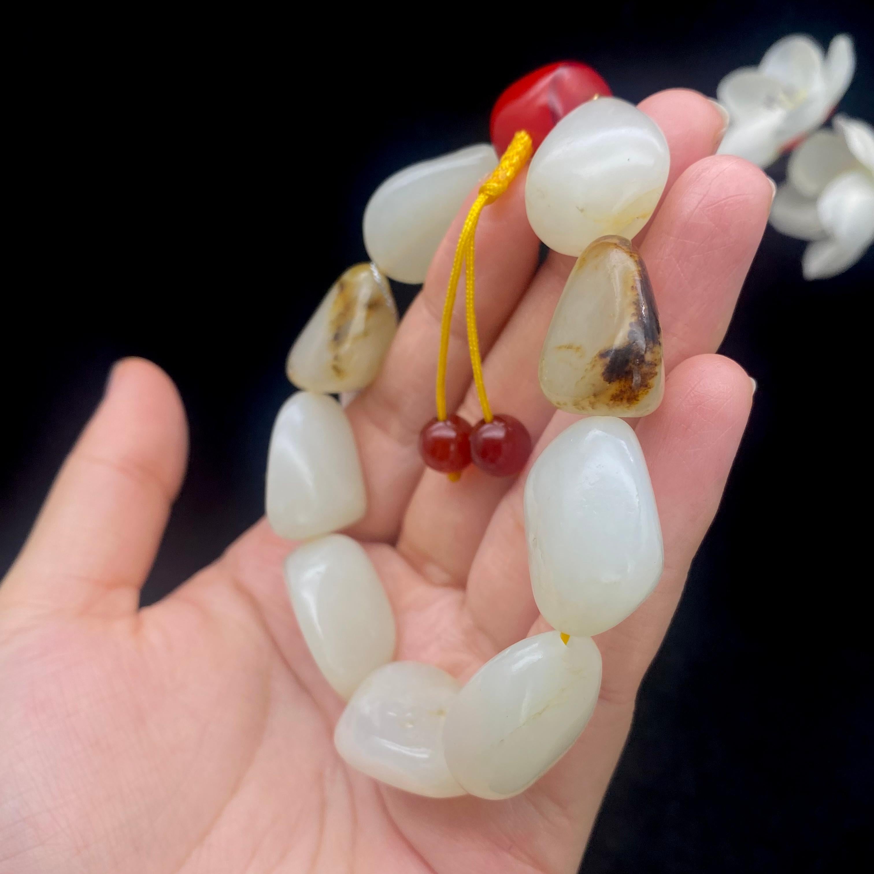 和田玉黄皮籽料【精品手串】（63.3g）