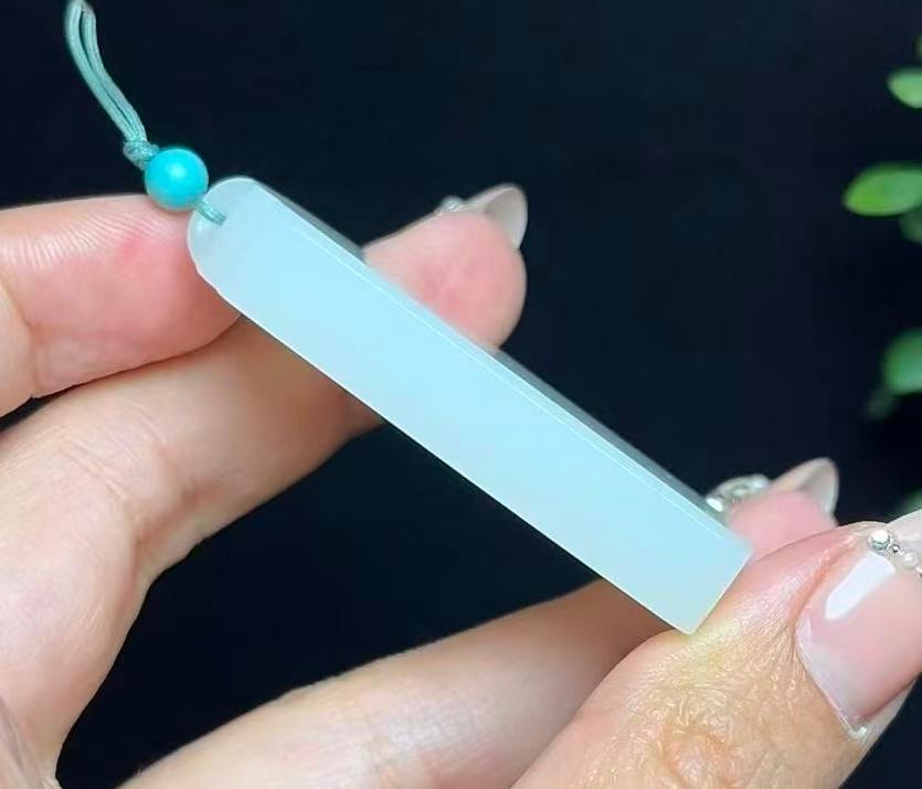 和田玉羊脂白玉平安无事牌（36.2g）