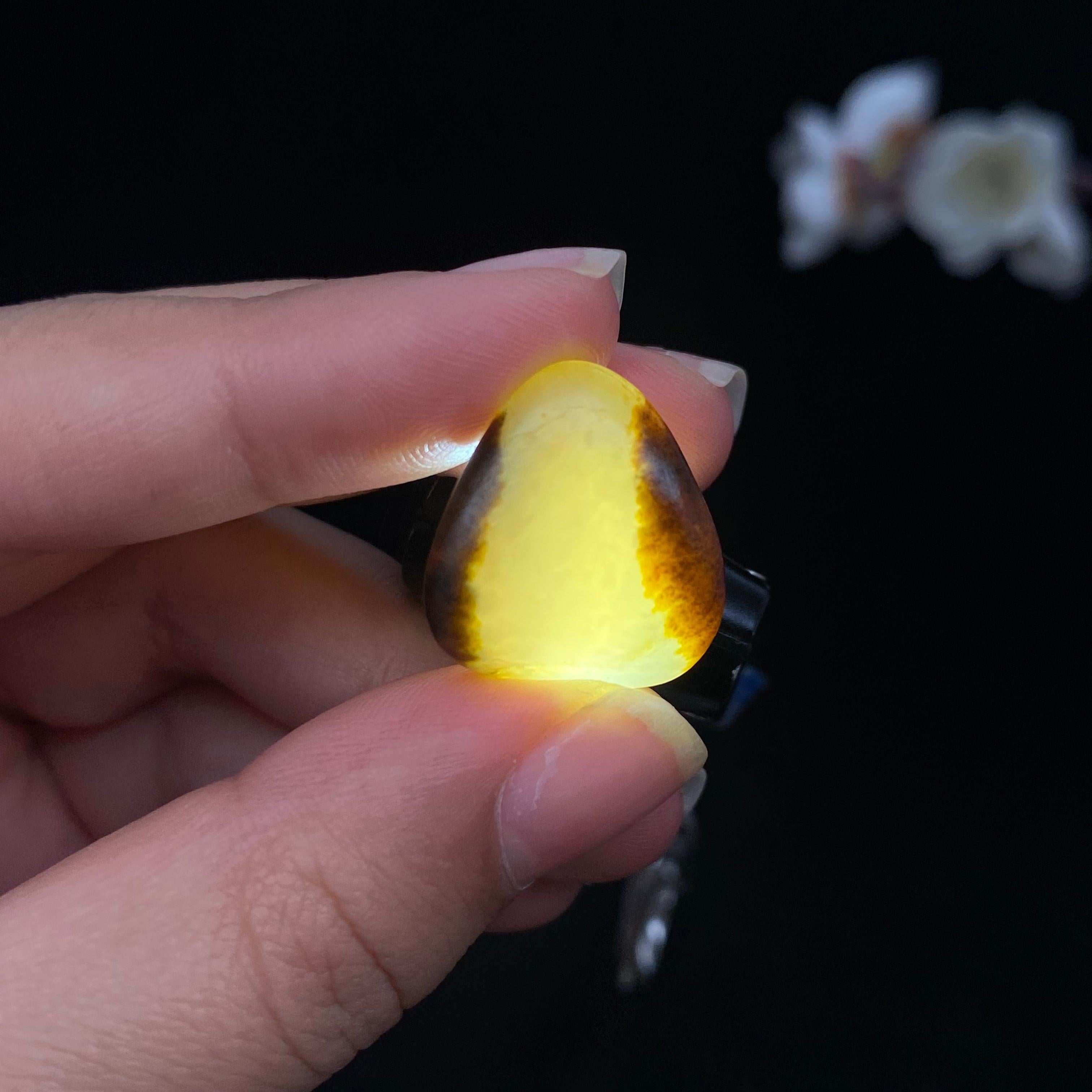 和田玉聚黄皮籽料吊坠籽（4.4g）
