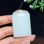 和田玉糖白平安无事牌（40.8g）