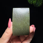 和田玉籽料沙枣青无事牌（74.0g）