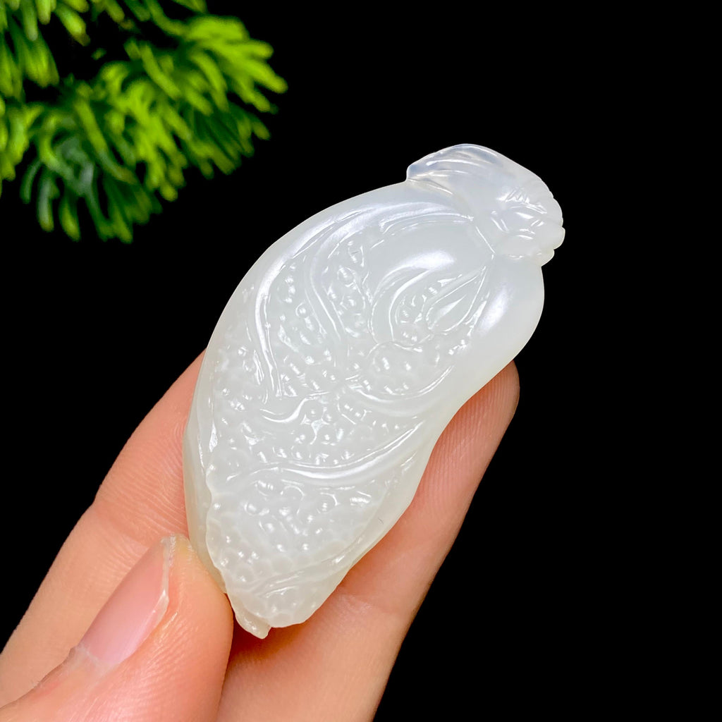 和田玉籽料白菜挂件（16.7g）