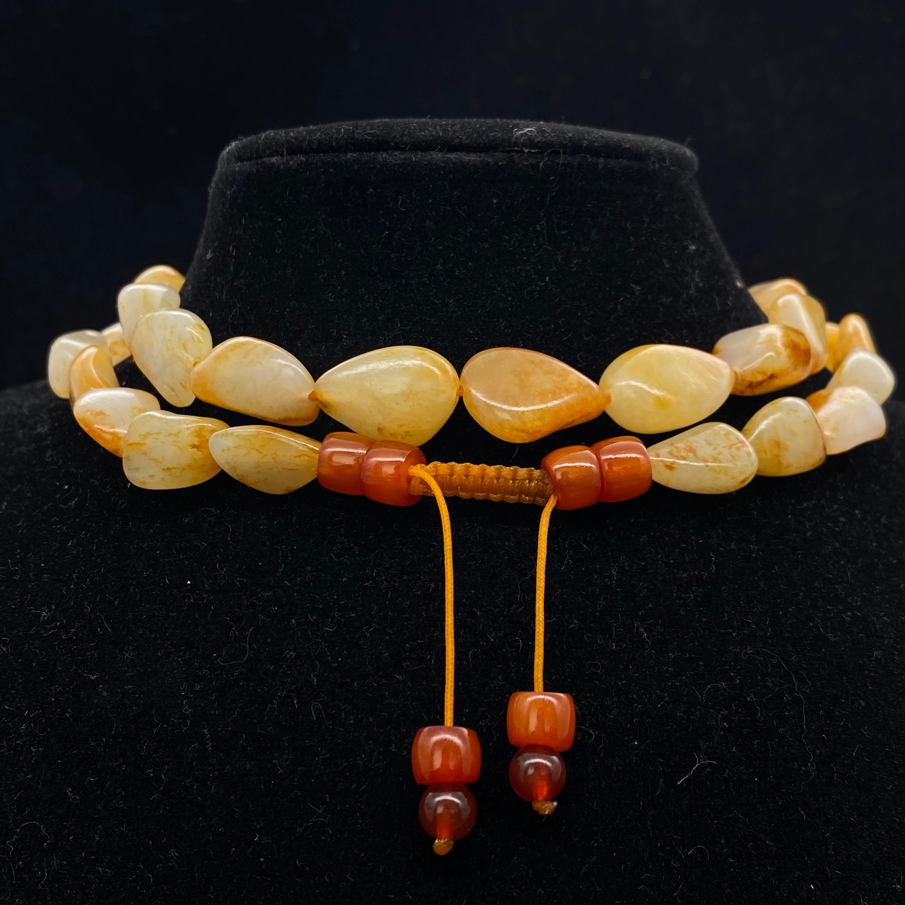 和田玉洒金皮【精品项链】（83.1g）