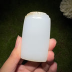 和田玉糖白平安无事牌（65.0g）