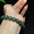 和田山料碧玉粉青猫眼手串（31.4g）