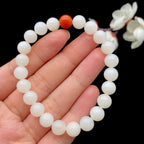 和田玉白玉 米达料【圆珠手串】（18.5g）