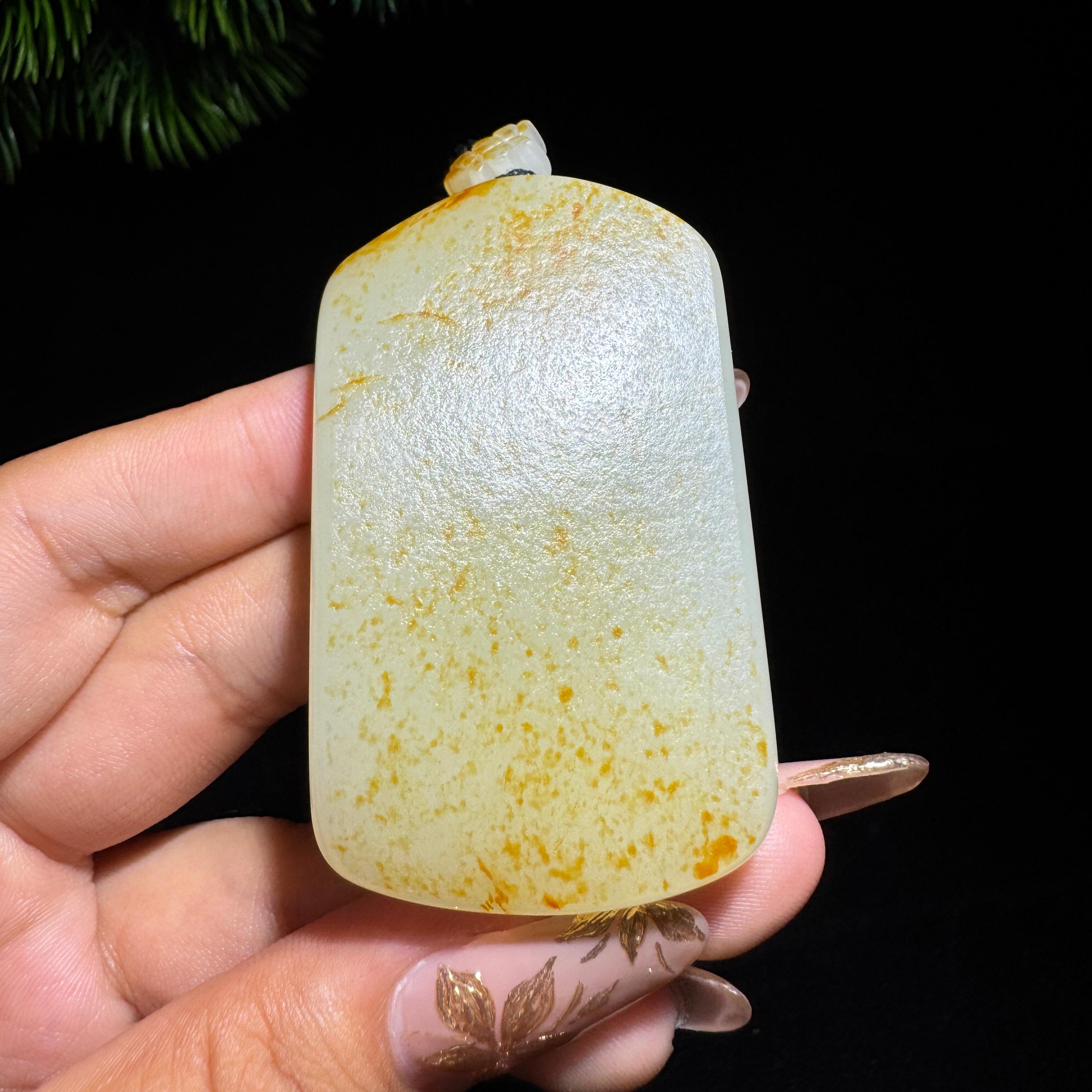 和田玉籽料满皮无事牌（73.2g）