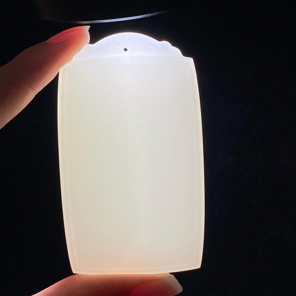 和田玉白玉无事牌（82.5g）