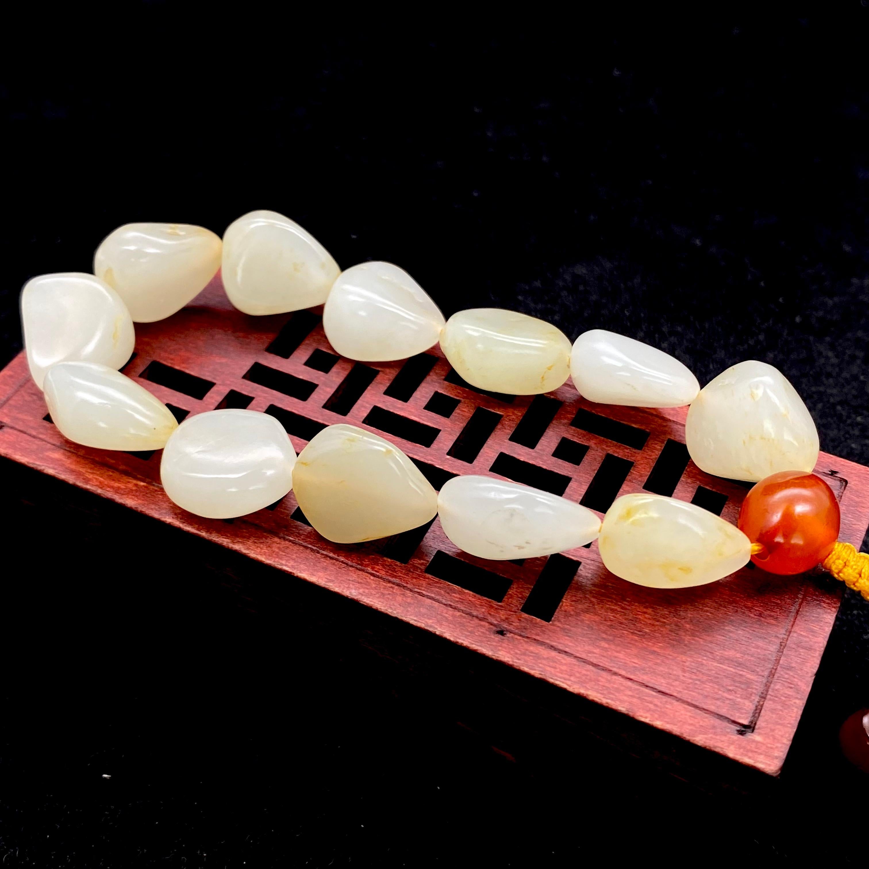 和田玉黄皮【精品手串】（32g）