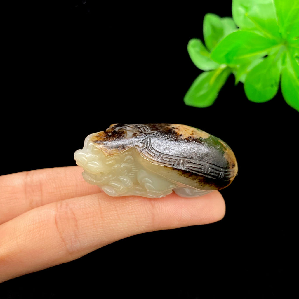 和田玉籽料【龙龟】手把件（60g）
