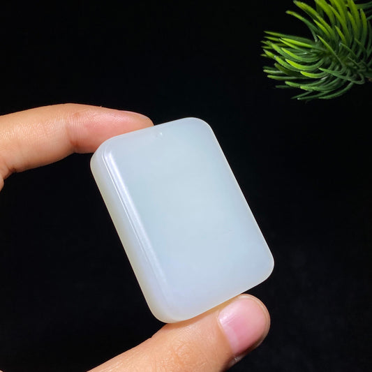和田玉白玉无事牌（43.4g）