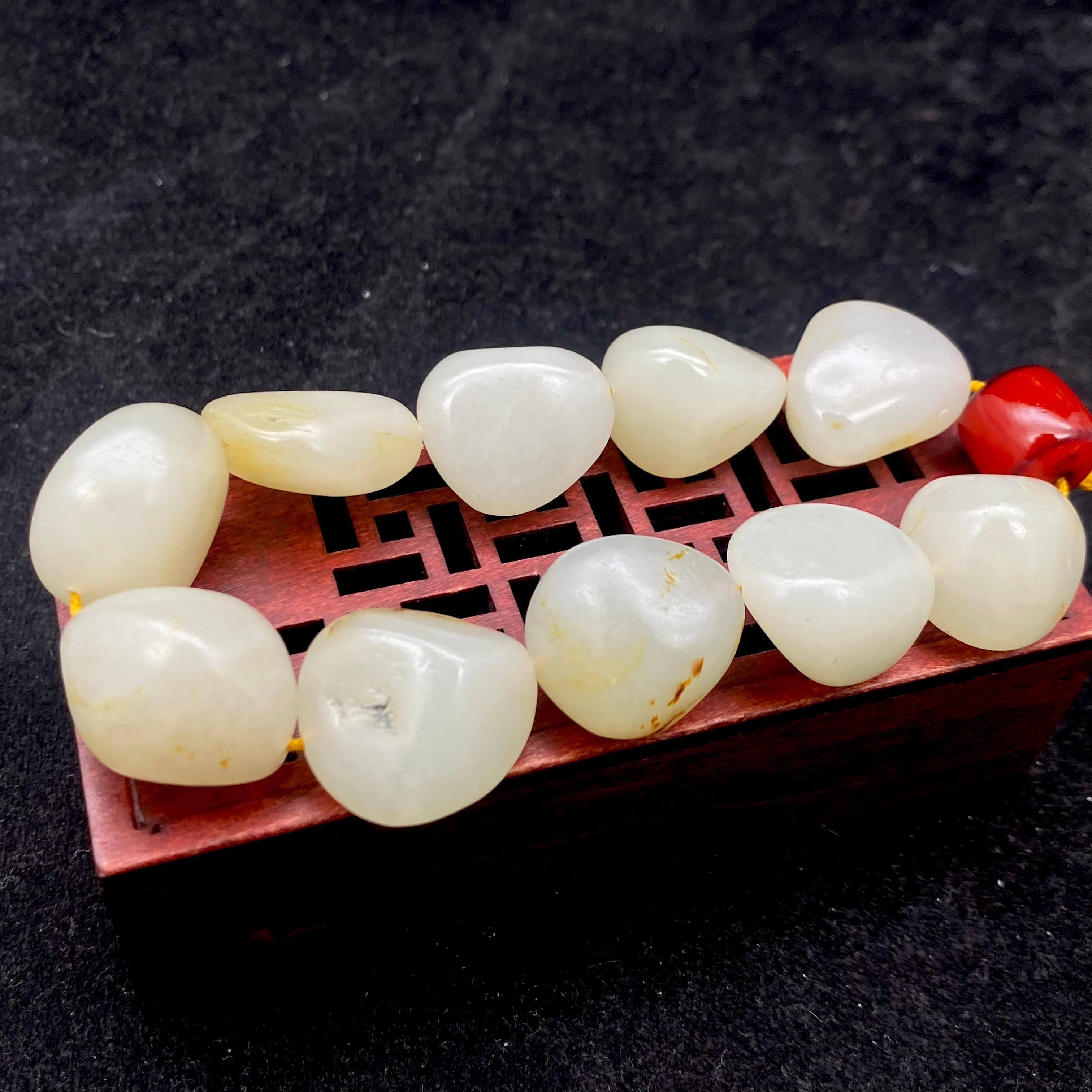 和田玉洒金皮【精品手串】（74.4g）