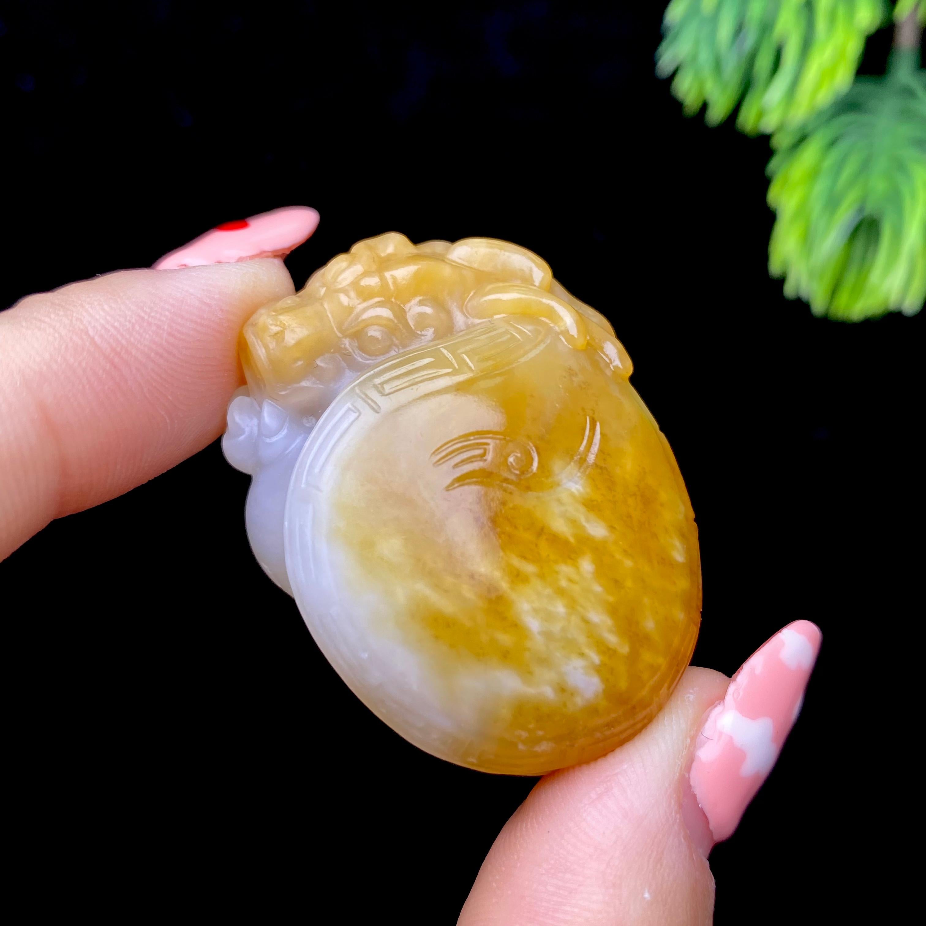 和田玉籽料龙龟（30.6g） – 厚德载玉