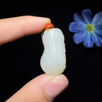 和田玉籽料玉白菜挂件（11.5g）