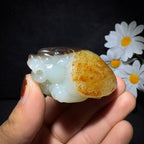 精品和田玉籽料手把件龙龟（72.6g）
