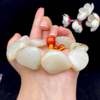 和田玉洒金皮籽料【精品手串】（88.8g）