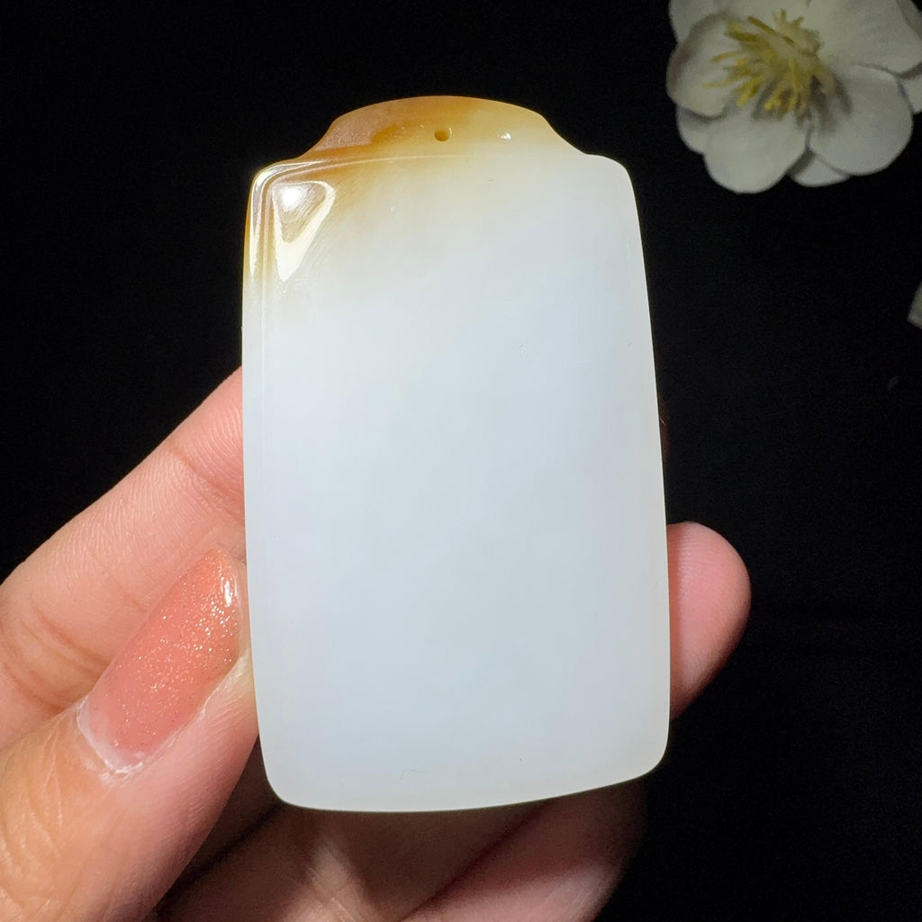 精品和田玉糖白平安牌（40.4g）