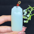 和田玉糖白平安无事牌（52.2g）