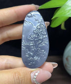 和田玉紫罗兰山水观音（29.5g）